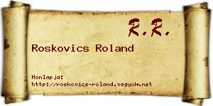 Roskovics Roland névjegykártya